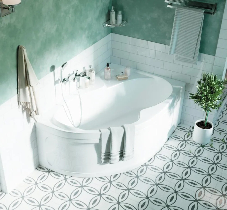 Акриловая ванна Marka One Aura 150х105 R белая, без каркаса