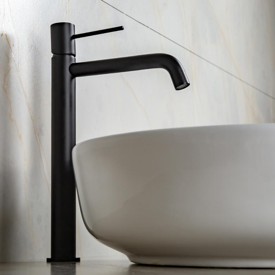 Смеситель для раковины AVS Slimmer высокий, черный матовый Смеситель для раковины AVS Slimmer высокий, черный матовый