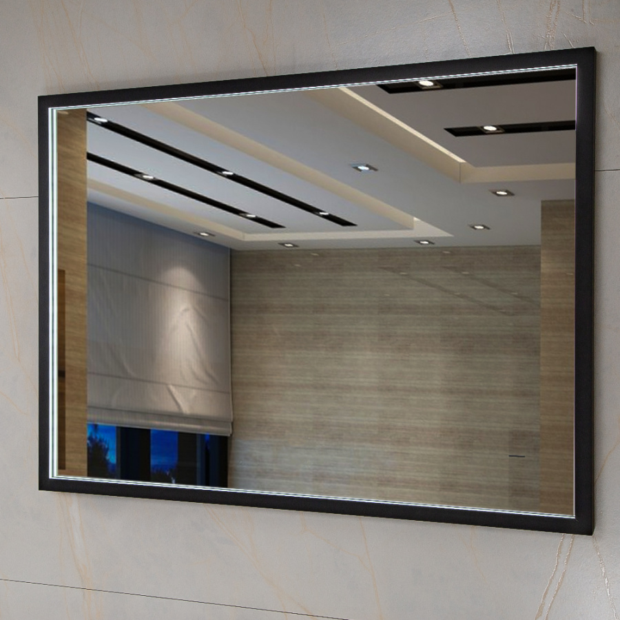 Зеркало с подсветкой AVS Мичиган 60x80 см, черное Зеркало с подсветкой AVS Мичиган 60x80 см, черное