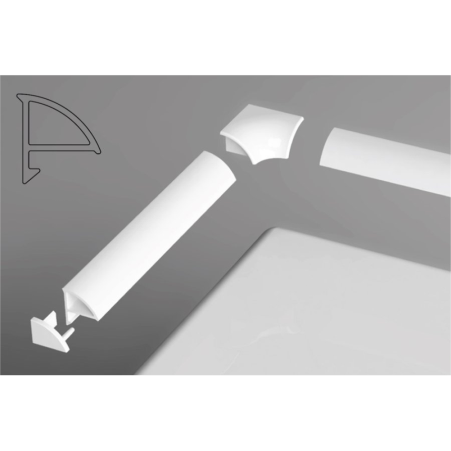 Бордюр Ravak XB441100001 110 белый