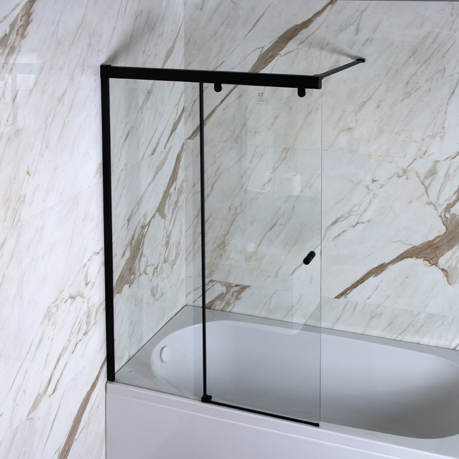 Шторка на ванну AVS Перла 100 L профиль черный матовый, стекло прозрачное Шторка на ванну AVS Перла 100 L профиль черный матовый, стекло прозрачное