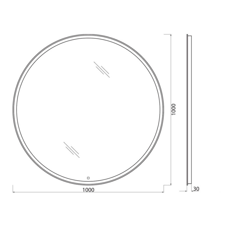 Зеркало D100 BelBagno SPC-RNG-1000-LED-TCH-WARM Зеркало D100 BelBagno SPC-RNG-1000-LED-TCH-WARM
