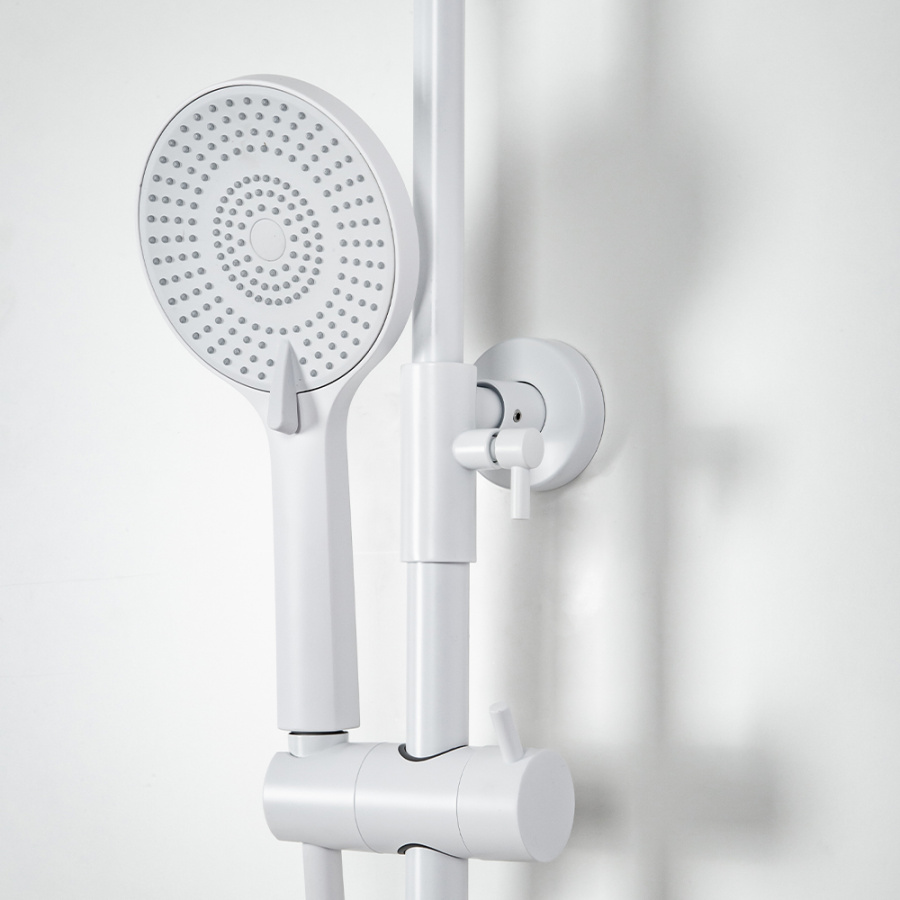 Душевая стойка AVS Slimmer белый матовый Душевая стойка AVS Slimmer белый матовый