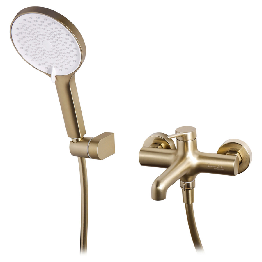 Смеситель для ванны с душем Maxonor Glamour PL3294-6 золото