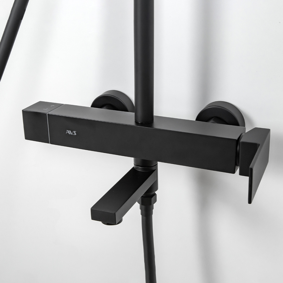 Душевая стойка AVS Cube 811-222-MB черный матовый Душевая стойка AVS Cube 811-222-MB черный матовый