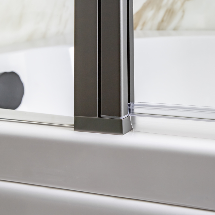 Шторка на ванну AVS Асти Дуо 100 см левая профиль оружейная сталь, прозрачное стекло Шторка на ванну AVS Асти Дуо 100 см левая профиль оружейная сталь, прозрачное стекло