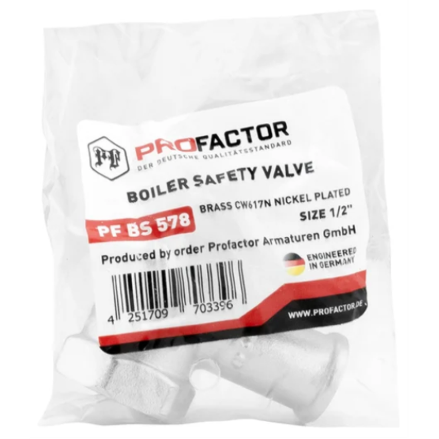 Клапан предохранительный ProFactor PF578 1/2" хром Клапан предохранительный ProFactor PF578 1/2" хром