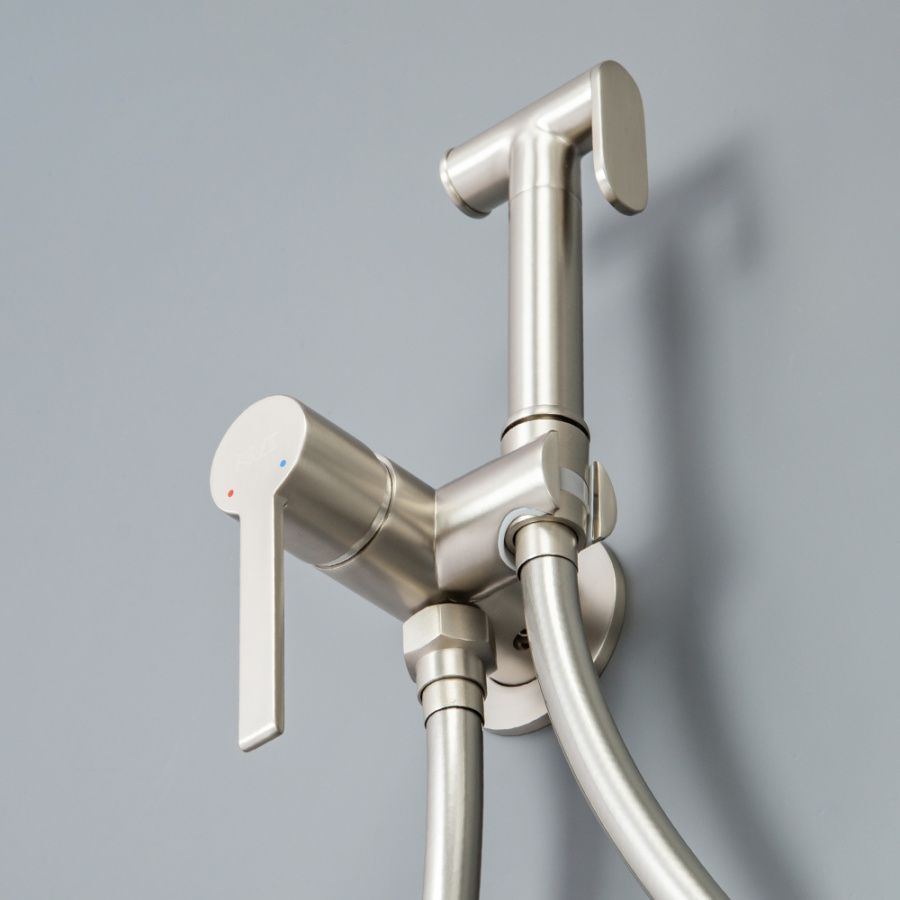 Гигиенический душ со смесителем AVS Elegant брашированный никель Гигиенический душ со смесителем AVS Elegant брашированный никель