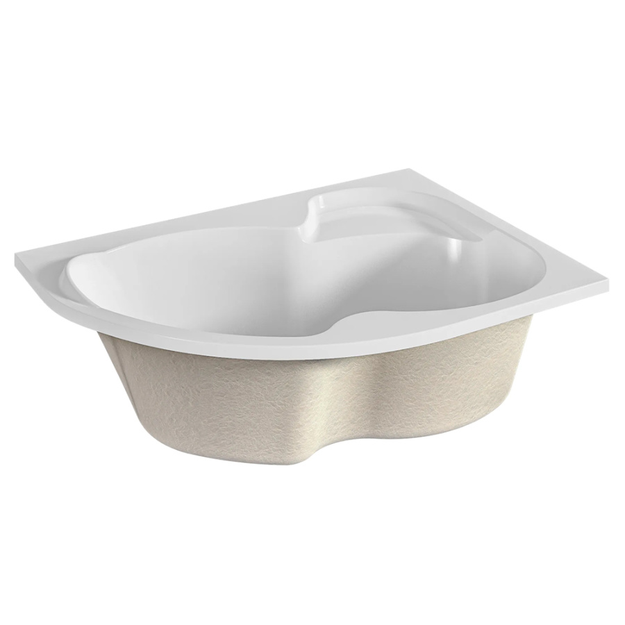 Акриловая ванна Marka One Aura 150х105 R белая, без каркаса