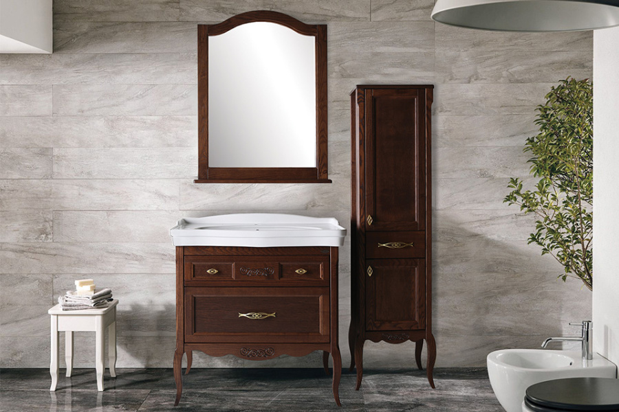 Тумба с раковиной ASB Wood Line Модерн 85 антикварный орех