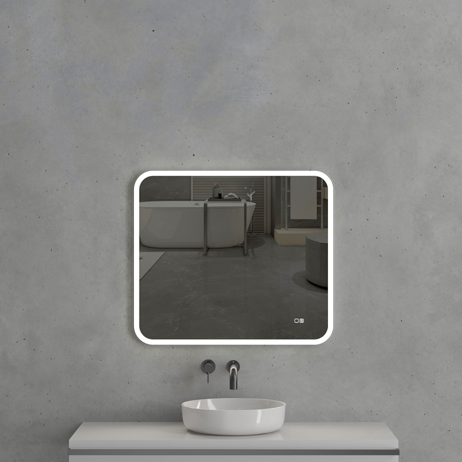 Зеркало с подсветкой AVS Байкал 80x70 см, антипар Зеркало с подсветкой AVS Байкал 80x70 см, антипар