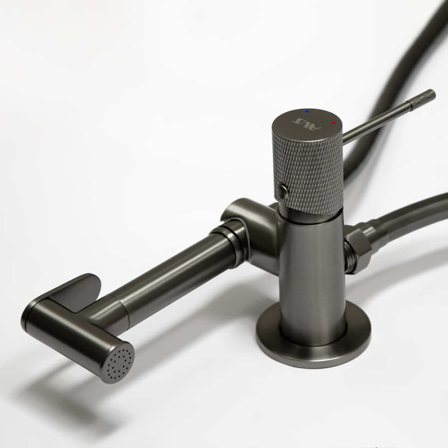 Гигиенический душ со смесителем AVS Seeme оружейная сталь Гигиенический душ со смесителем AVS Seeme оружейная сталь