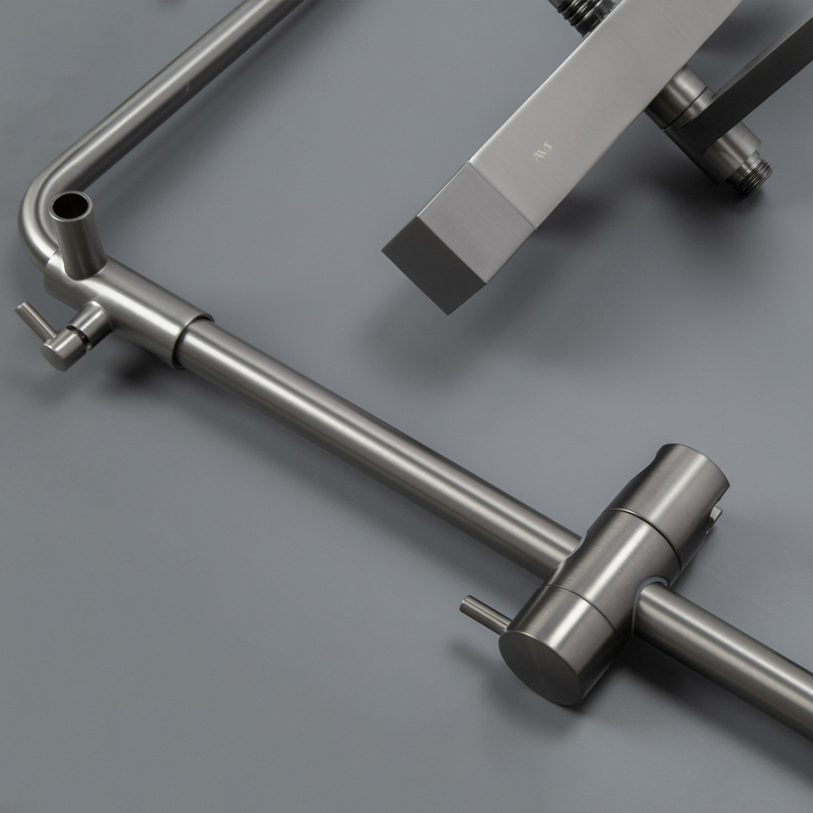 Душевая стойка AVS Cube оружейная сталь Душевая стойка AVS Cube оружейная сталь