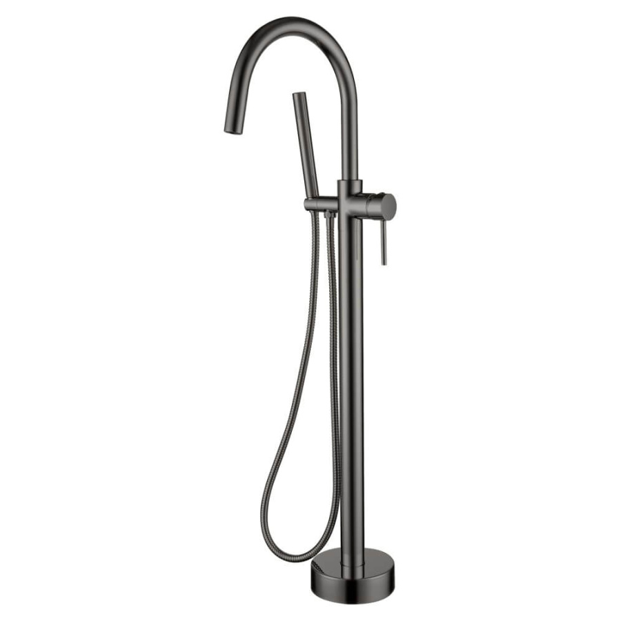 Смеситель для ванны с душем Boheme Uno 469-GM напольный, оружейная сталь