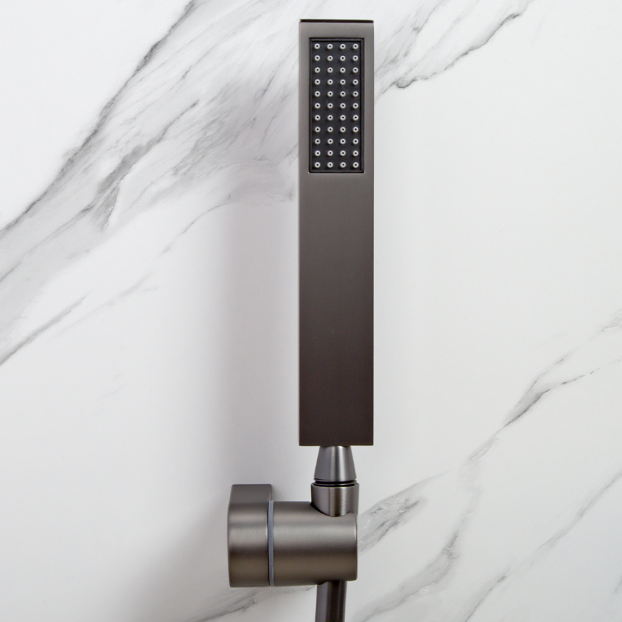 Смеситель для ванны с душем AVS Cube оружейная сталь Смеситель для ванны с душем AVS Cube оружейная сталь