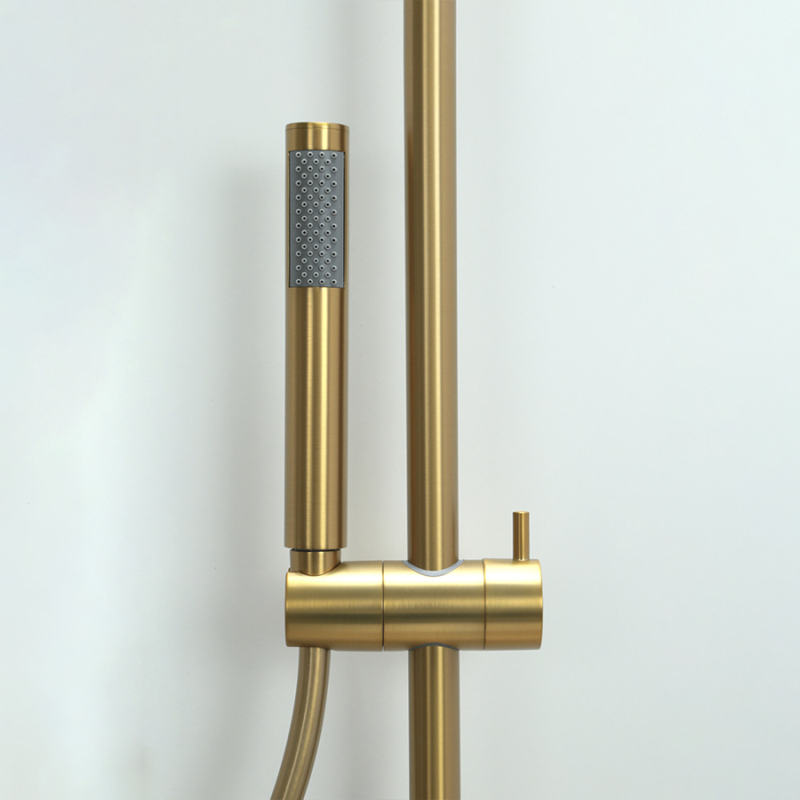 Душевая стойка AVS Slimmer брашированное золото