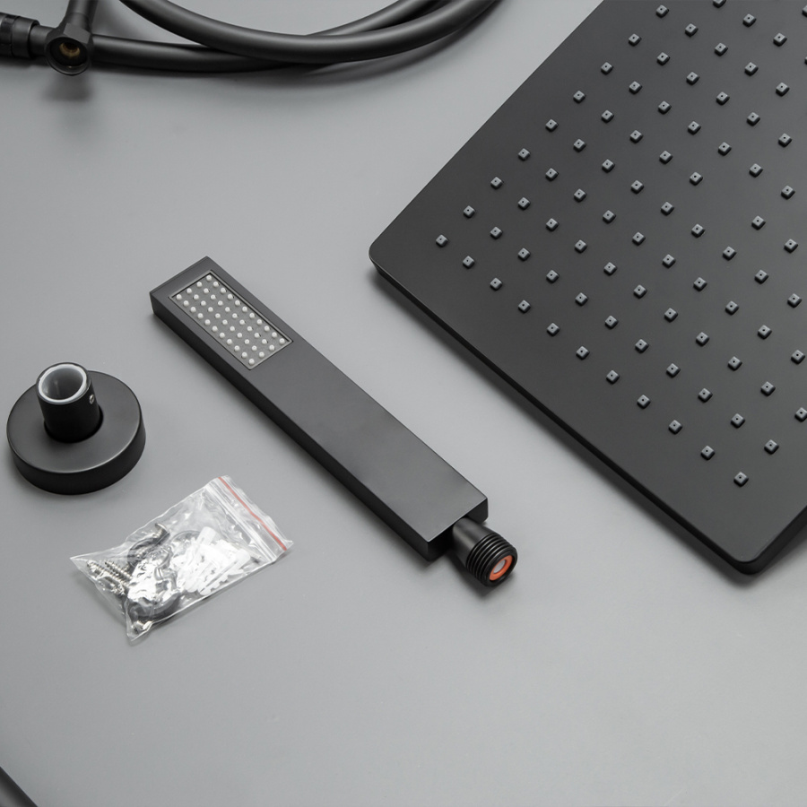 Душевая стойка AVS Cube 811-222-MB черный матовый Душевая стойка AVS Cube 811-222-MB черный матовый