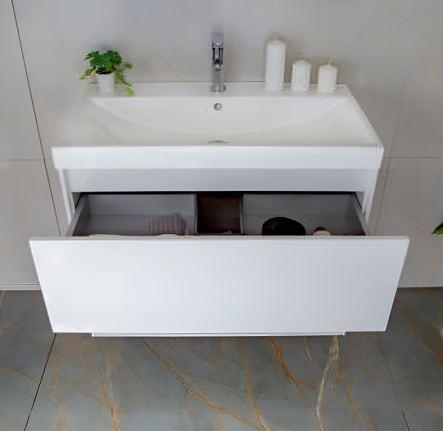 Тумба с раковиной AVS Вернисаж 100 белая Тумба с раковиной AVS Вернисаж 100 белая