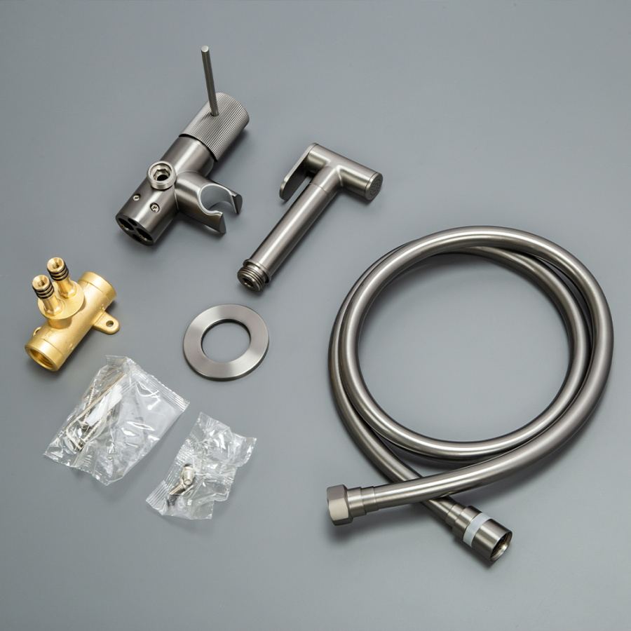 Гигиенический душ со смесителем AVS Pulse оружейная сталь Гигиенический душ со смесителем AVS Pulse оружейная сталь