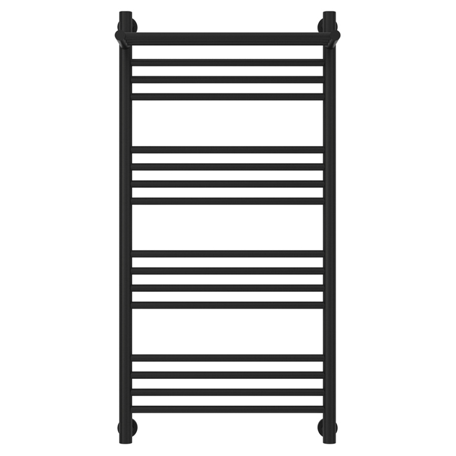 Полотенцесушитель водяной Сунержа Богема+ 50x100 с полкой, черный матовый Полотенцесушитель водяной Сунержа Богема+ 50x100 с полкой, черный матовый