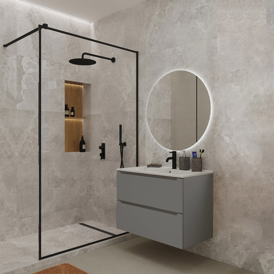 Тумба с раковиной ZOV Дион 80 платиновая