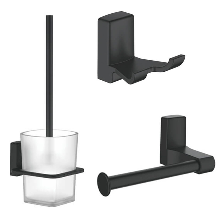 Набор Accoona 125F черный Бумагодержатель открытый+Ершик+Крючок