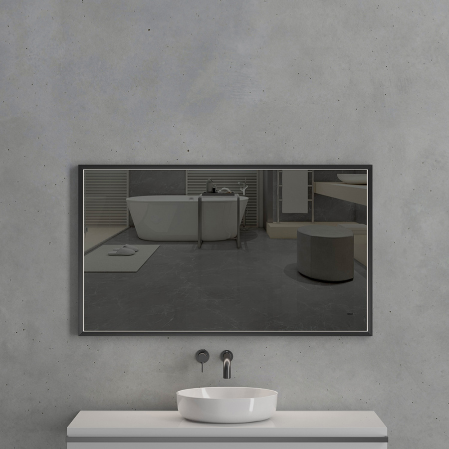 Зеркало с подсветкой AVS Мичиган 70x120 см, черное