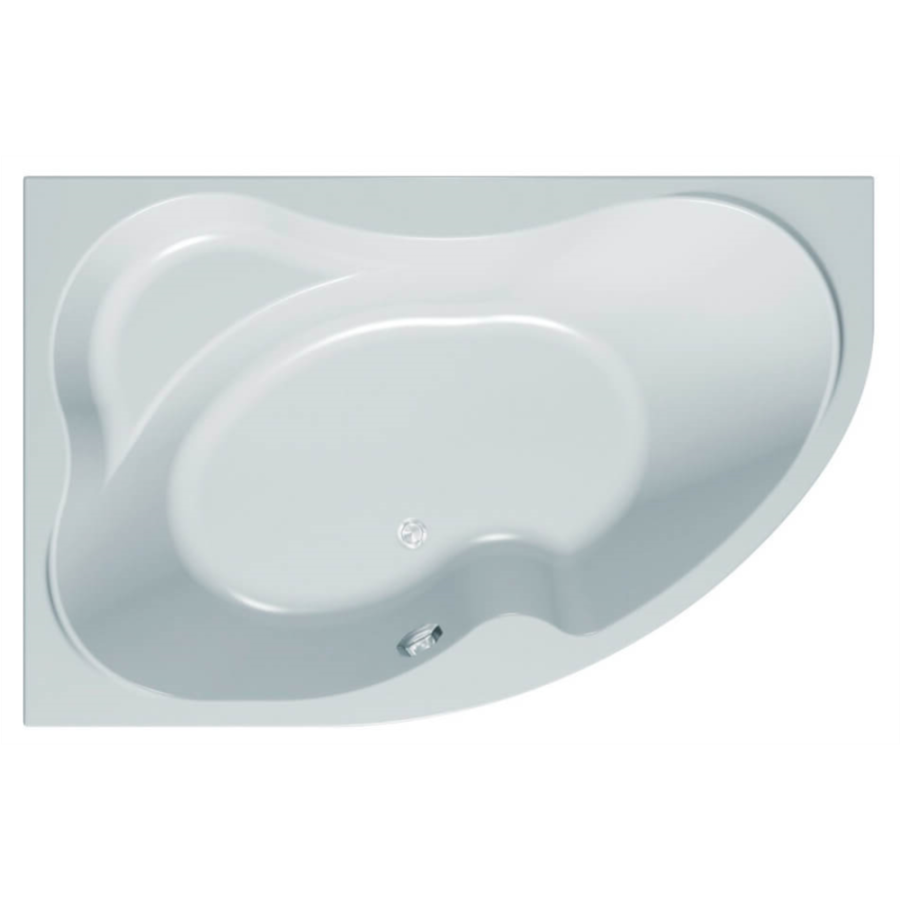 Акриловая ванна Kolpa-San Lulu 170х100 R белая, с каркасом, экраном и сливом-переливом