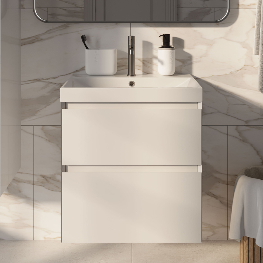 Тумба с раковиной AVS Гармония SL 60 белая