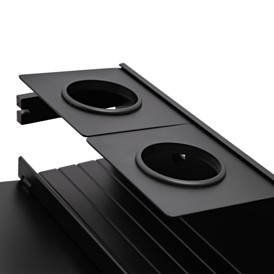 Полка AVS King, 45 см, черный матовый, с дозатором и стаканом Полка AVS King, 45 см, черный матовый, с дозатором и стаканом