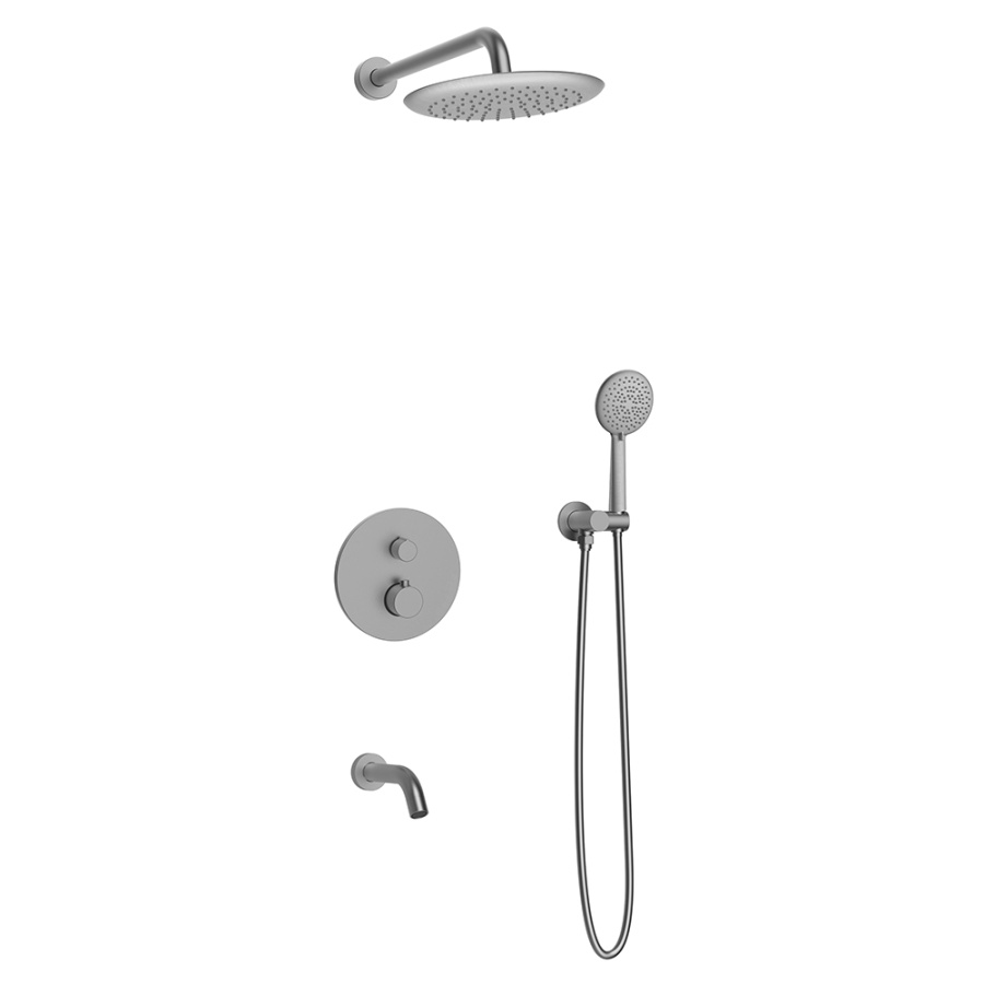 Душевой комплект AVS Termo 4в1 круглый, оружейная сталь Душевой комплект AVS Termo 4в1 круглый, оружейная сталь
