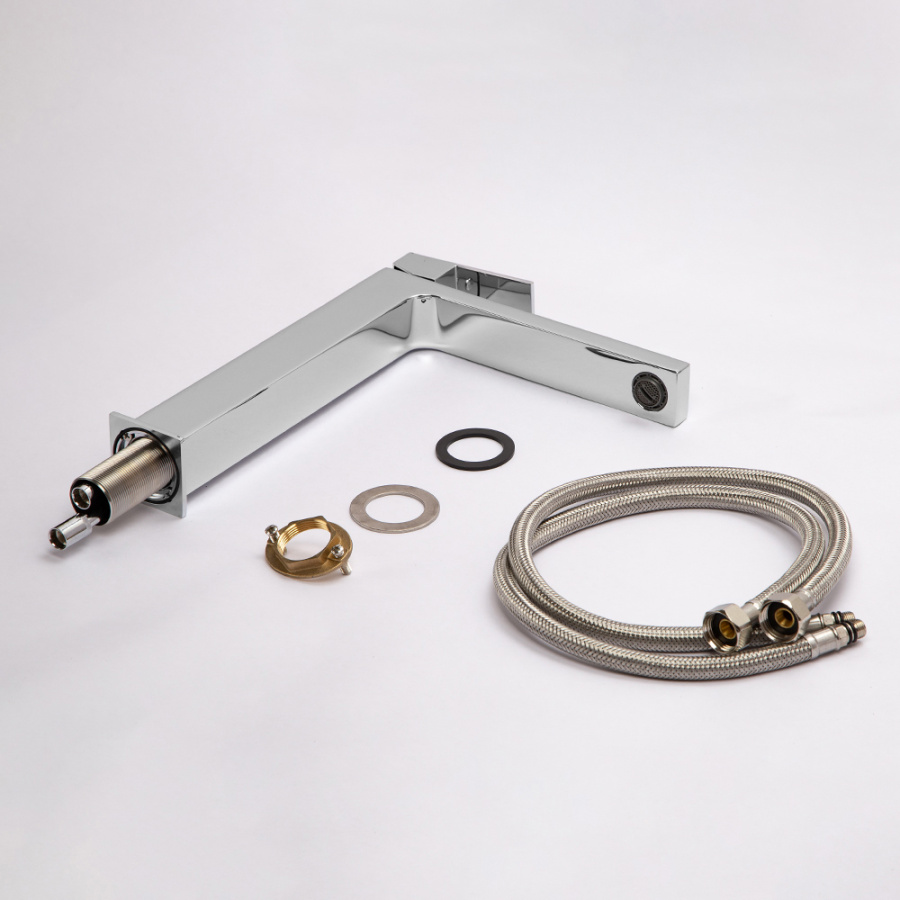 Смеситель для раковины AVS Cube высокий, хром