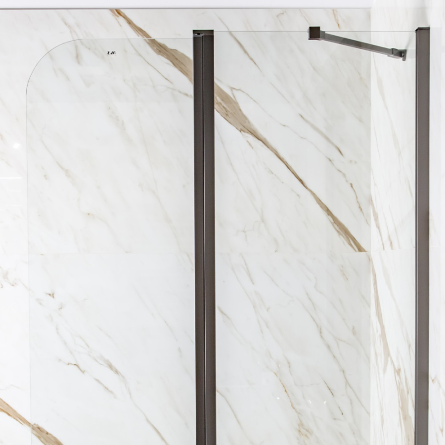 Шторка на ванну AVS Асти Дуо 100 см правая профиль оружейная сталь, прозрачное стекло Шторка на ванну AVS Асти Дуо 100 см правая профиль оружейная сталь, прозрачное стекло