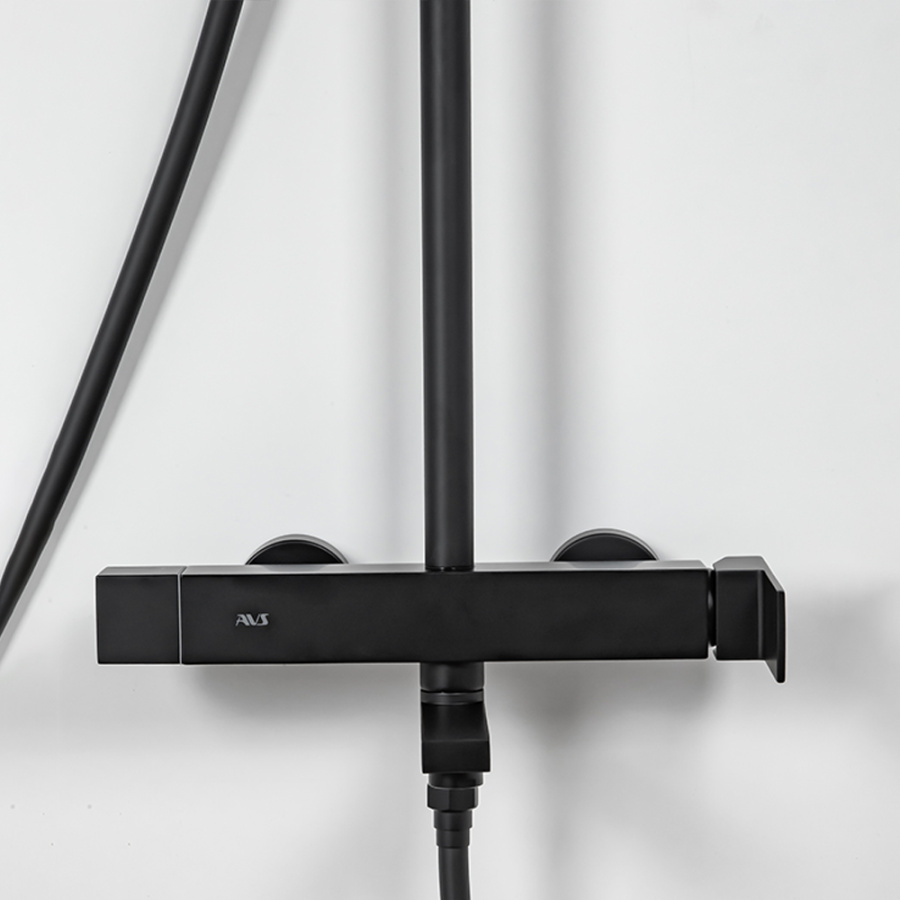 Душевая стойка AVS Cube 811-222-MB черный матовый Душевая стойка AVS Cube 811-222-MB черный матовый