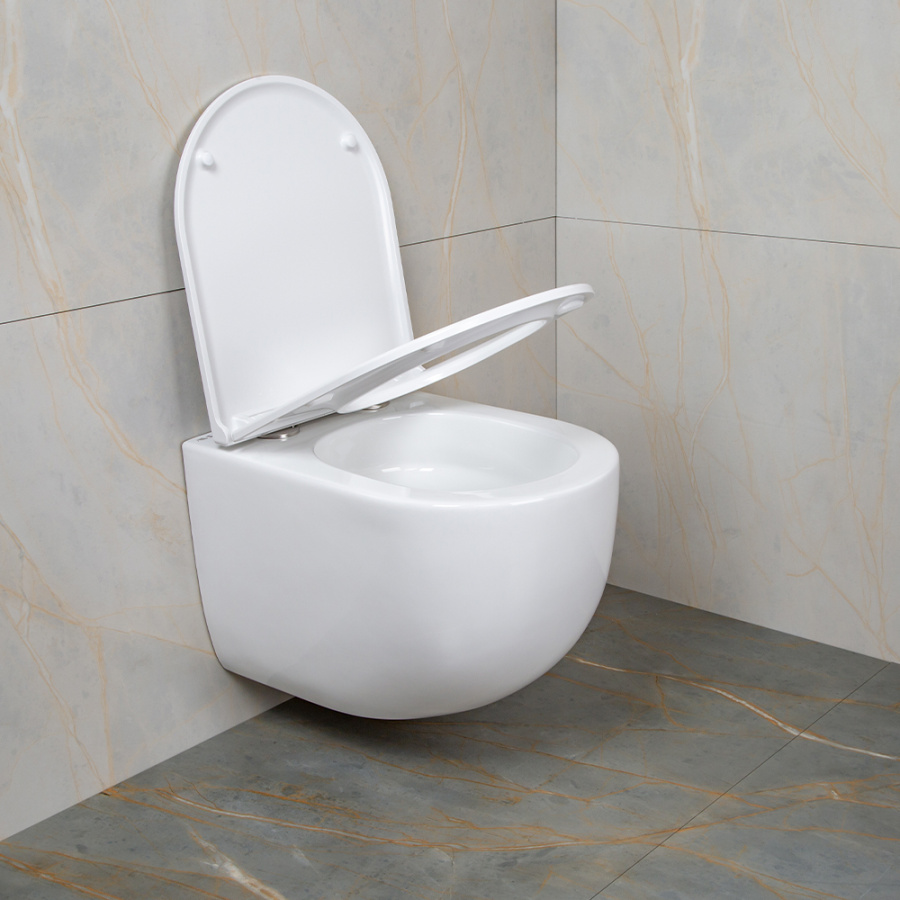 Унитаз подвесной AVS Спутник безободковый, белый Унитаз подвесной AVS Спутник безободковый, белый