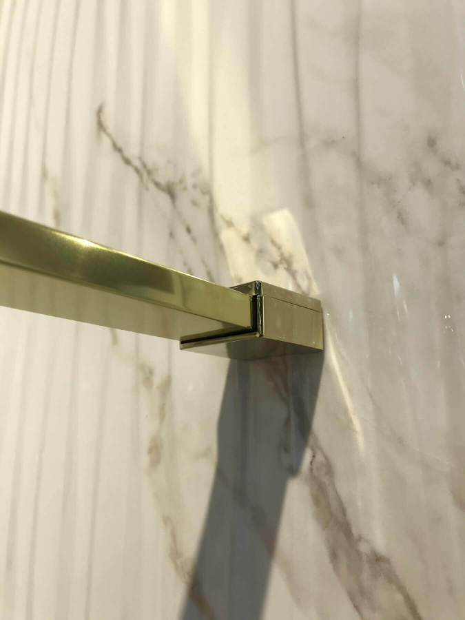 Душевая перегородка Radaway Essenza Pro 8 Walk-in 90 профиль золото, стекло прозрачное