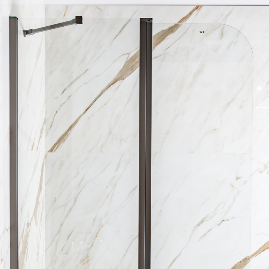 Шторка на ванну AVS Асти Дуо 100 см левая профиль оружейная сталь, прозрачное стекло Шторка на ванну AVS Асти Дуо 100 см левая профиль оружейная сталь, прозрачное стекло