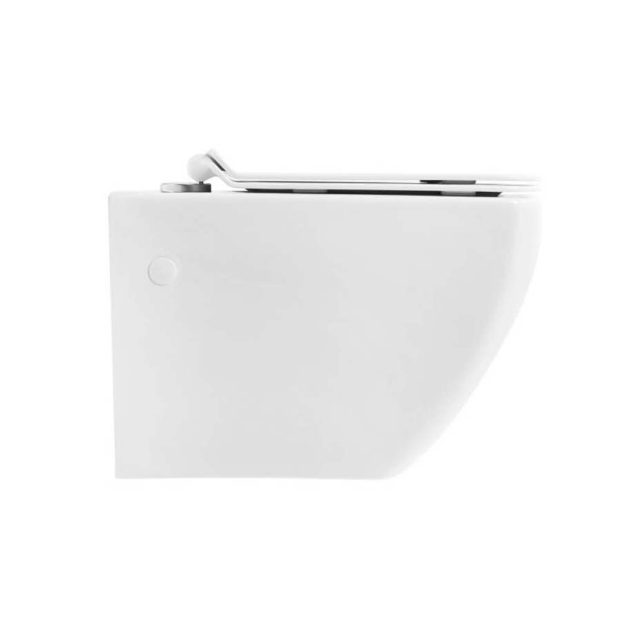 Унитаз подвесной BelBagno Carina BB514CHR+BB1077SC безободковый с микролифтом