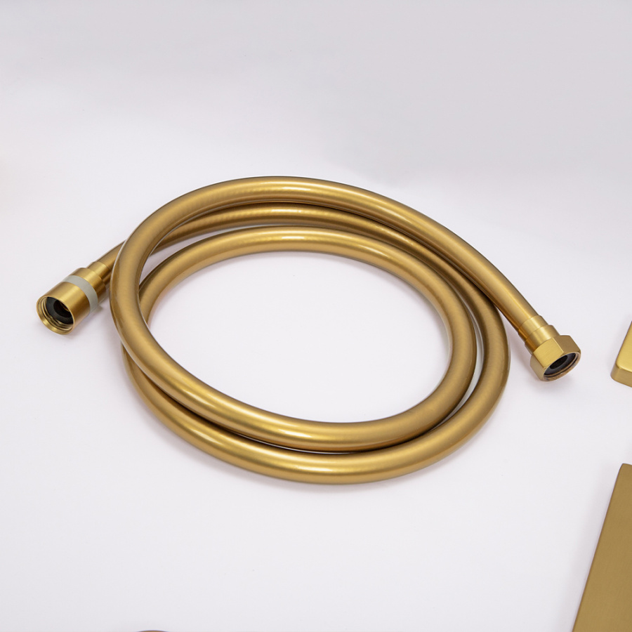 Душевой комплект AVS Luxury 3в1 квадратный, брашированное золото Душевой комплект AVS Luxury 3в1 квадратный, брашированное золото