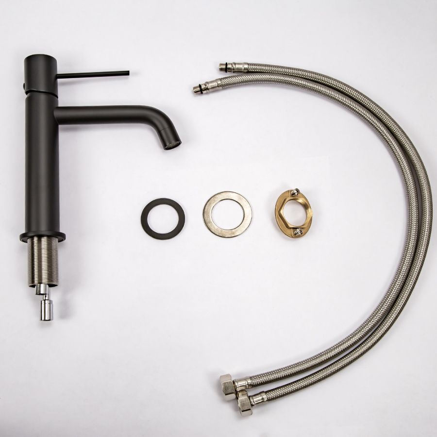 Смеситель для раковины AVS Slimmer черный матовый Смеситель для раковины AVS Slimmer черный матовый