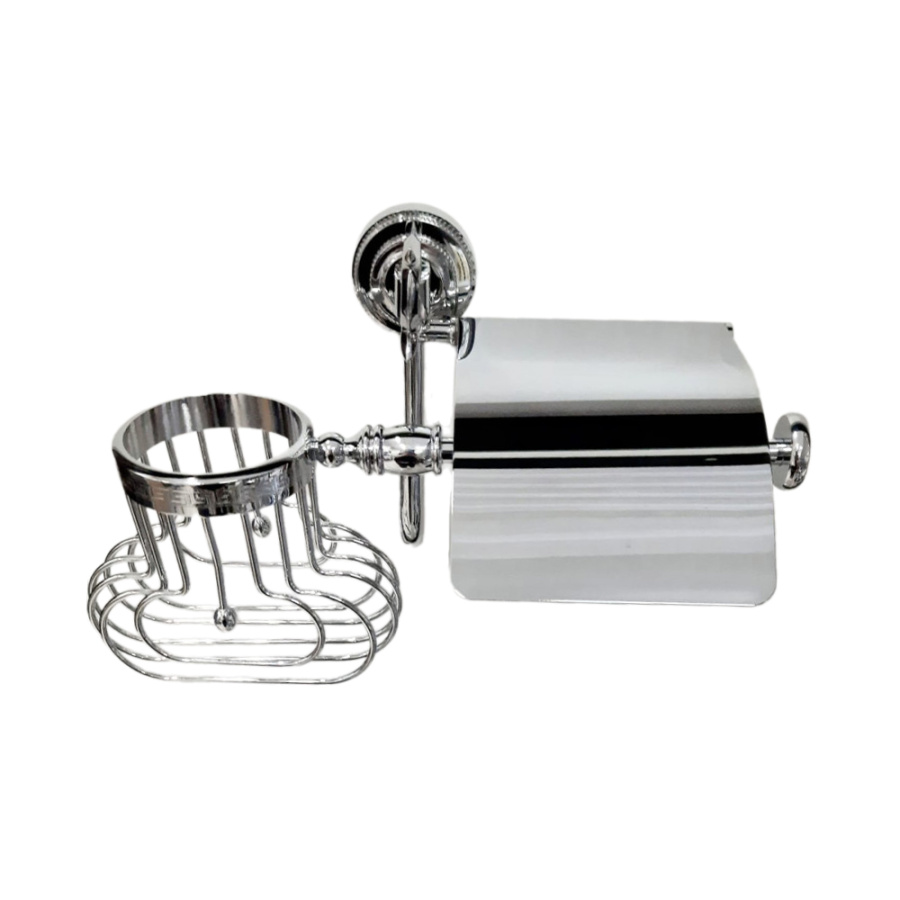 Держатель для туалетной бумаги и освежителя Retro Classic HR-2AL хром Держатель для туалетной бумаги и освежителя Retro Classic HR-2AL хром