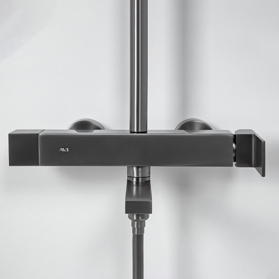 Душевая стойка AVS Cube оружейная сталь Душевая стойка AVS Cube оружейная сталь