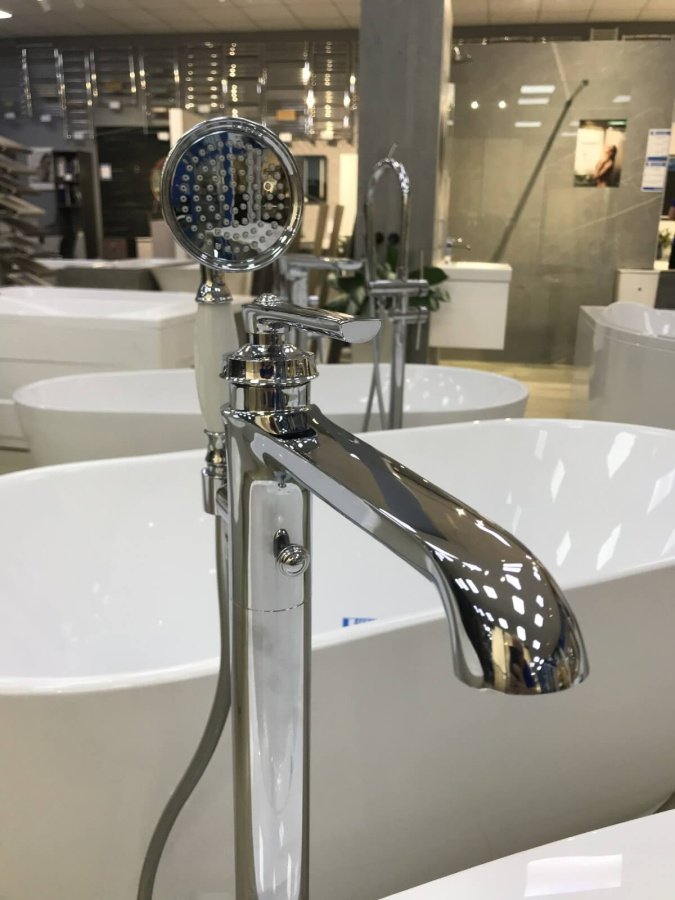 Смеситель для ванны с душем Cezares Liberty LIBERTY-F-VDP-01 напольный, хром