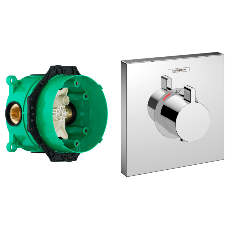 Термостат для душа Hansgrohe ShowerSelect Highflow 15760000+01800180 хром Термостат для душа Hansgrohe ShowerSelect Highflow 15760000+01800180 хром