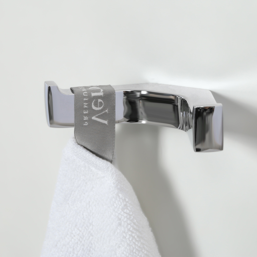 Крючок AVS Quardo, хром, двойной