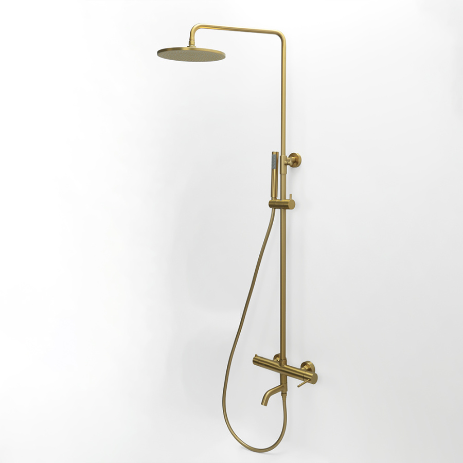 Душевая стойка AVS Slimmer брашированное золото