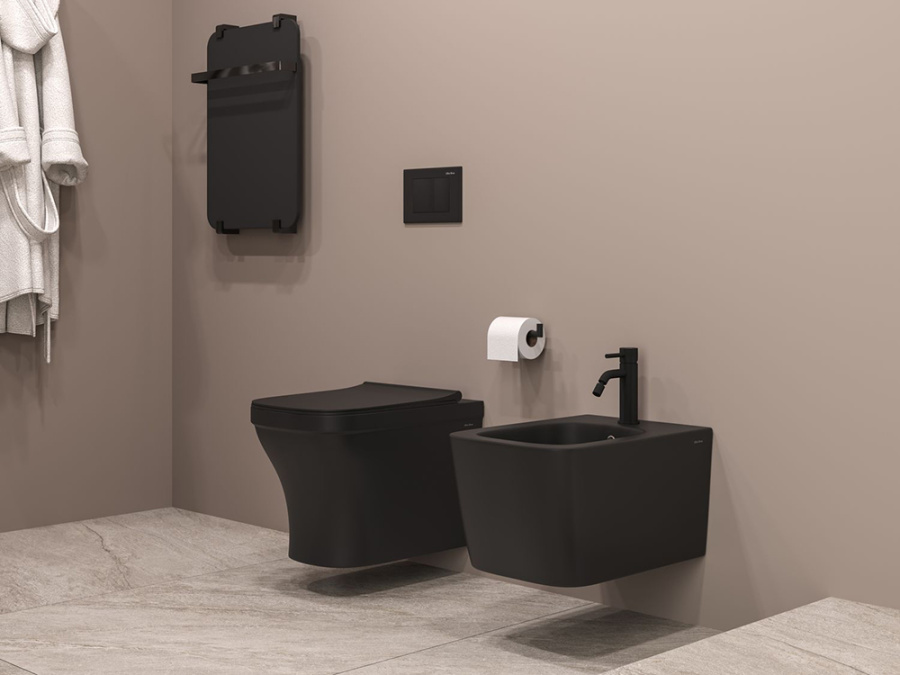 Клавиша смыва инсталяции для унитаза пневматическая черный матовый Liberty Allen Brau 9.20002.31