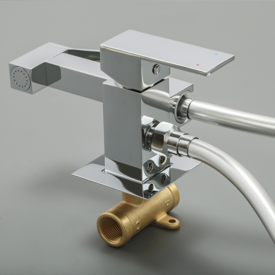 Гигиенический душ со смесителем AVS Cube хром