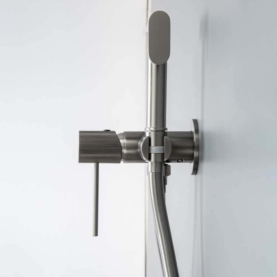 Гигиенический душ со смесителем AVS Pulse оружейная сталь Гигиенический душ со смесителем AVS Pulse оружейная сталь