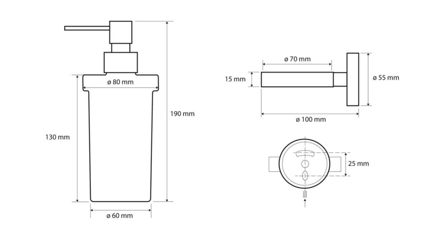 Дозатор жидкого мыла Dark Bemeta 104109010 Дозатор жидкого мыла Dark Bemeta 104109010